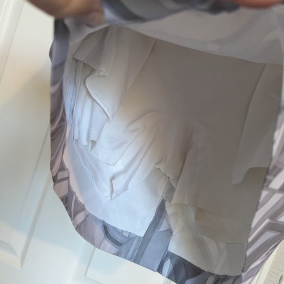 POLO GOLF skOrt | Grey ART DECO Print | 10 | EUC | Ralph Lauren | Quick Dry - Picture 7 of 9